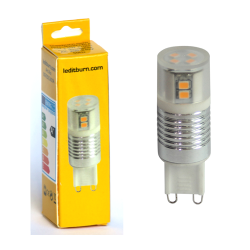 LEDitburn G9 LED Cylinder ALUMINIUM 2.5 Watt (equals 20W) A+ 210lm warm white 240V not dimmable