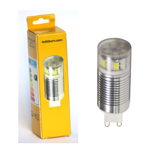 LEDitburn G9 LED Cylinder ALUMINIUM 4 Watt (equals 25W) A+ 250lm warm white 240V DIMMABLE