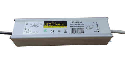 LEDitburn LED Power Supply 60W DC12V Aluminium, dust and waterresistant according to IP67