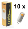 LEDitburn 10er Pack G4 LED Cylinder WEISS 2 Watt (=20W) A++ 200lm COB warmweiß AC/DC12V nicht dimmba